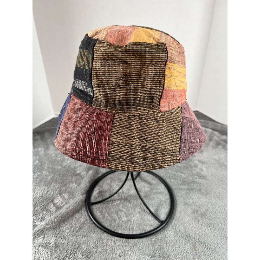 Vintage Patchwork Bucket Hat Retro Boho Cotton Festival Hippie Thailand